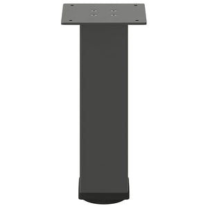 Gambe per tavolino 4 pz-Set di 4 Gamba per Tavolo Antracite 30-32 cm Acciaio 578740