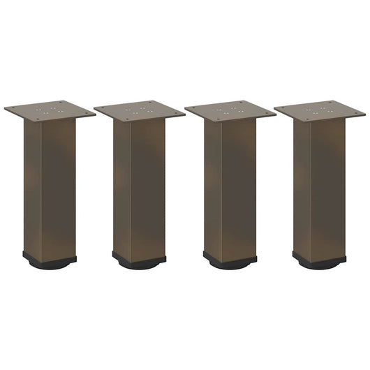 vidaXL Gambe per Tavolino da Caffè 4 pz Acciaio Naturale 30-32 cm Acciaio