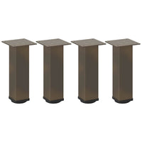 vidaXL Gambe per Tavolino da Caffè 4 pz Acciaio Naturale 30-32 cm Acciaio