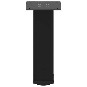 Gambe per Tavolino da Caff¨¨ 4 pz-Set di 4 Gamba per Tavolo Nere 42-44 cm Acciaio 447157