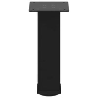 Gambe per Tavolino da Caff¨¨ 4 pz-Set di 4 Gamba per Tavolo Nere 42-44 cm Acciaio 447157