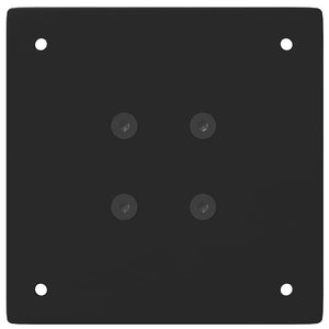 Gambe per Tavolino da Caff¨¨ 4 pz-Set di 4 Gamba per Tavolo Nere 42-44 cm Acciaio 447157