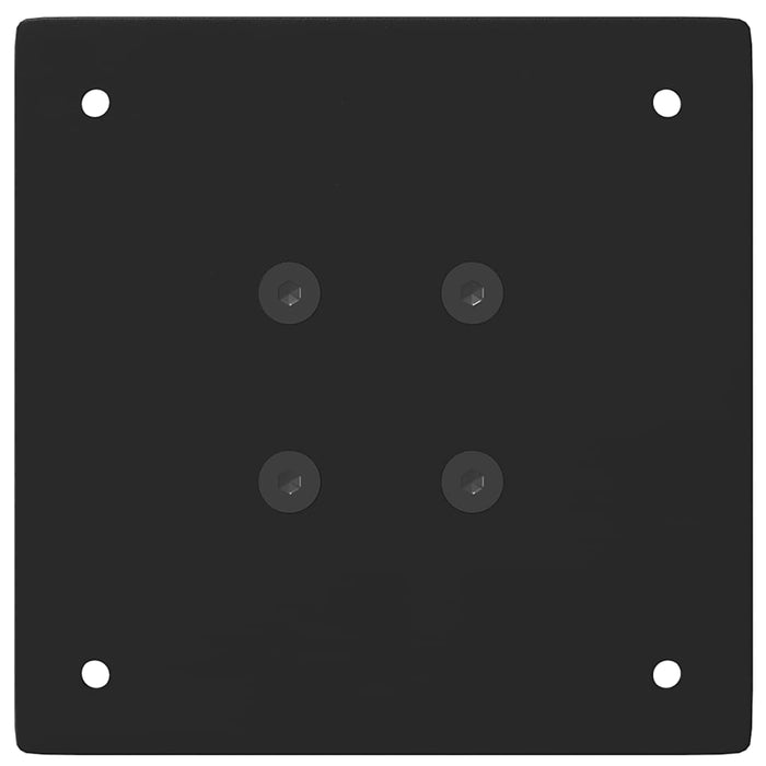 Gambe per Tavolino da Caff¨¨ 4 pz-Set di 4 Gamba per Tavolo Nere 42-44 cm Acciaio 447157