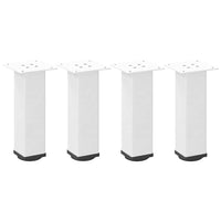 Gambe per Tavolino da Caffè 4 pz Bianche 42-44 cm Acciaio