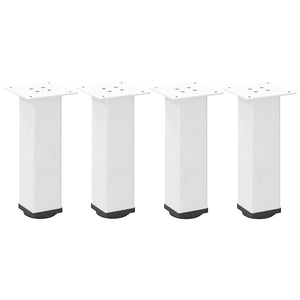 Gambe per Tavolino da Caffè 4 pz Bianche 42-44 cm Acciaio