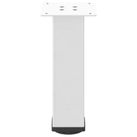 Gambe per Tavolino da Caffè 4 pz Bianche 42-44 cm Acciaio