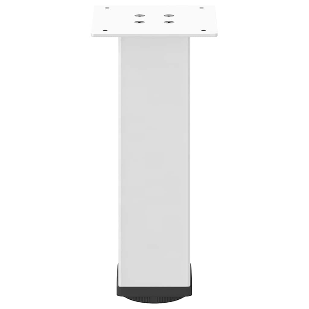 Gambe per Tavolino da Caffè 4 pz Bianche 42-44 cm Acciaio 4012465