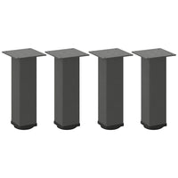 Gambe per tavolino 4 pz-Set di 4 Gamba per Tavolo Antracite 42-44 cm Acciaio 130230