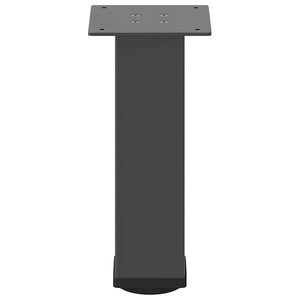 Gambe per tavolino 4 pz-Set di 4 Gamba per Tavolo Antracite 42-44 cm Acciaio 130230