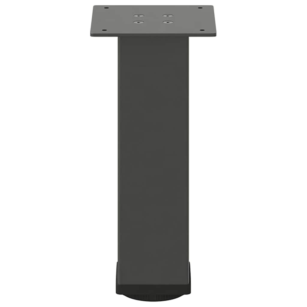 Gambe per tavolino 4 pz-Set di 4 Gamba per Tavolo Antracite 42-44 cm Acciaio 130230