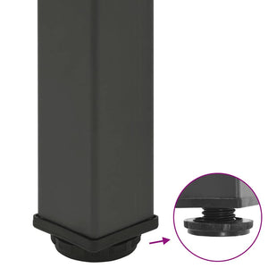 Gambe per tavolino 4 pz Antracite 42-44 cm Acciaio