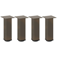 Gambe per Tavolino da Caffè 4 pz in Acciaio Naturale 42-44 cm Acciaio