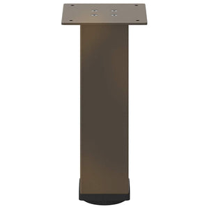 Gambe per Tavolino da Caffè 4 pz in Acciaio Naturale 42-44 cm Acciaio