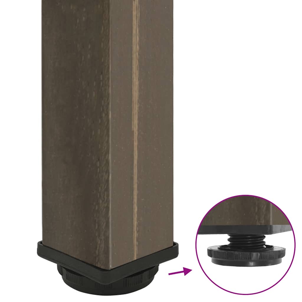 Gambe per Tavolino da Caff¨¨ 4 pz-Set di 4 Gamba per Tavolo in Acciaio Naturale 42-44 cm Acciaio 389036