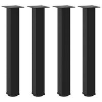 vidaXL Gambe per tavolo consolle 4 pz nere 72-74 cm in acciaio