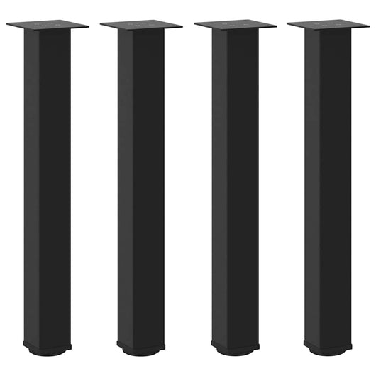 vidaXL Gambe per tavolo consolle 4 pz nere 72-74 cm in acciaio