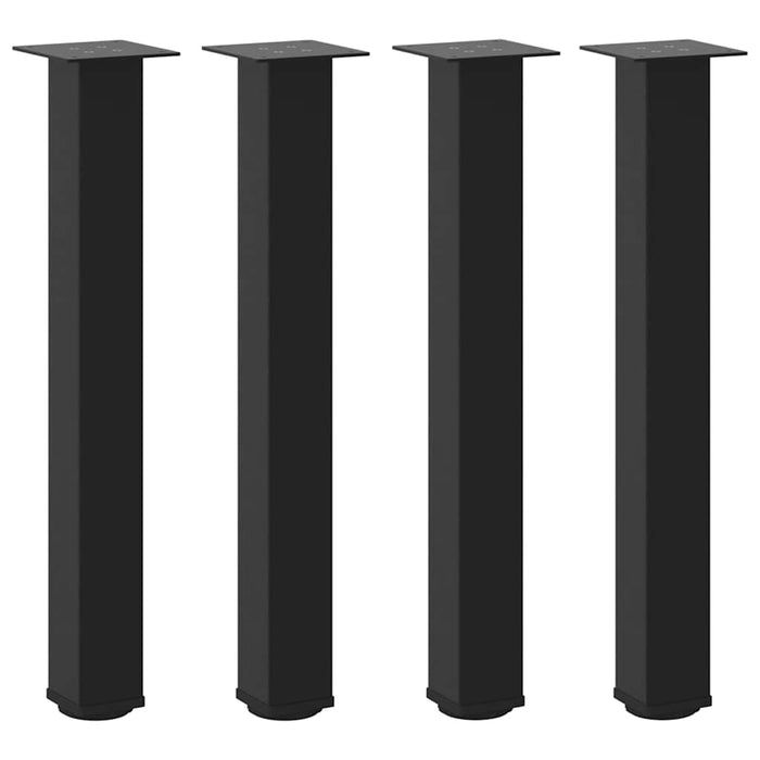 vidaXL Gambe per tavolo consolle 4 pz nere 72-74 cm in acciaio