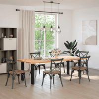 vidaXL Gambe per tavolo consolle 4 pz nere 72-74 cm in acciaio