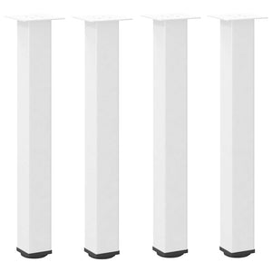 vidaXL Gambe per tavolo consolle 4 pz Bianche 72-74 cm Acciaio