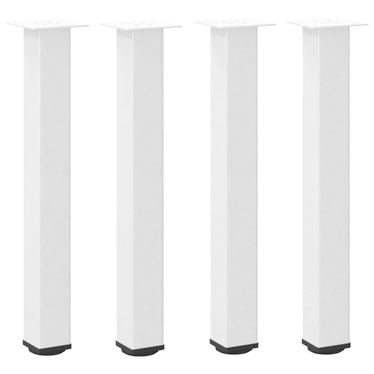 vidaXL Gambe per tavolo consolle 4 pz Bianche 72-74 cm Acciaio
