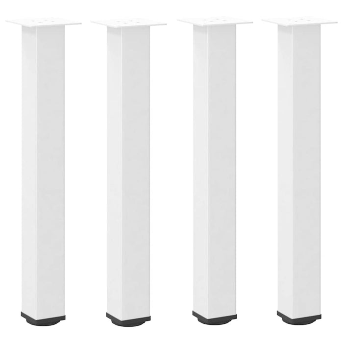vidaXL Gambe per tavolo consolle 4 pz Bianche 72-74 cm Acciaio