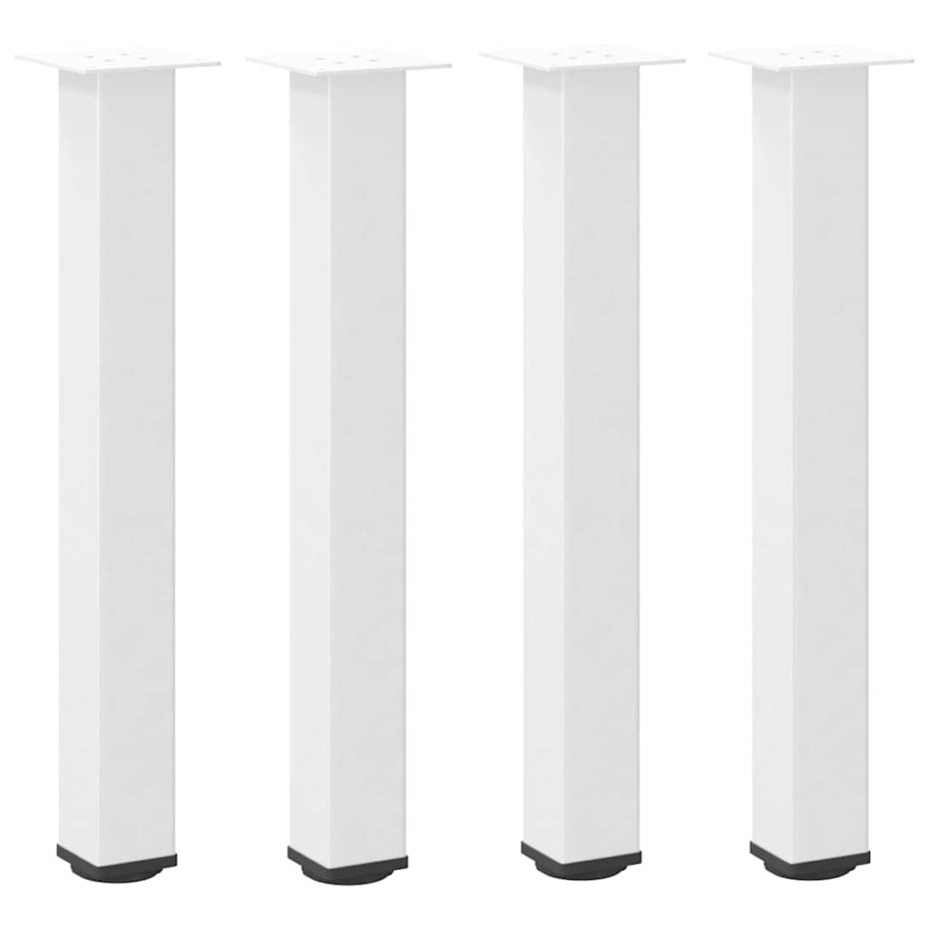 vidaXL Gambe per tavolo consolle 4 pz Bianche 72-74 cm Acciaio