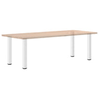 vidaXL Gambe per tavolo consolle 4 pz Bianche 72-74 cm Acciaio