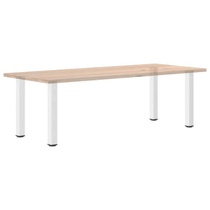 vidaXL Gambe per tavolo consolle 4 pz Bianche 72-74 cm Acciaio