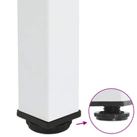 vidaXL Gambe per tavolo consolle 4 pz Bianche 72-74 cm Acciaio