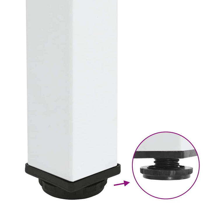 vidaXL Gambe per tavolo consolle 4 pz Bianche 72-74 cm Acciaio