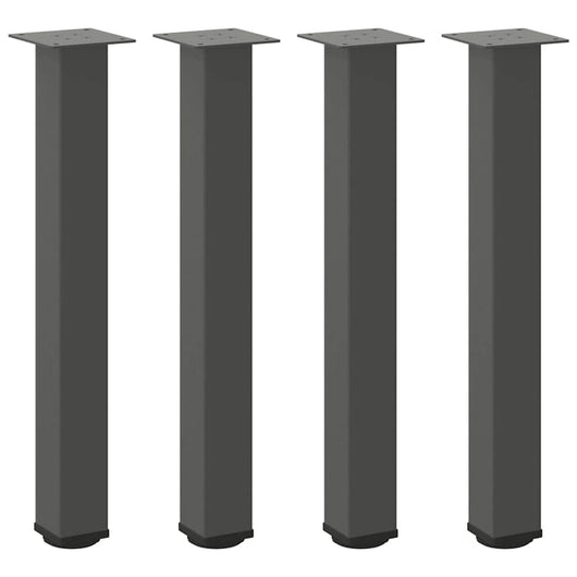 Gambe per tavolo consolle 4 pz Antracite 72-74 cm Acciaio