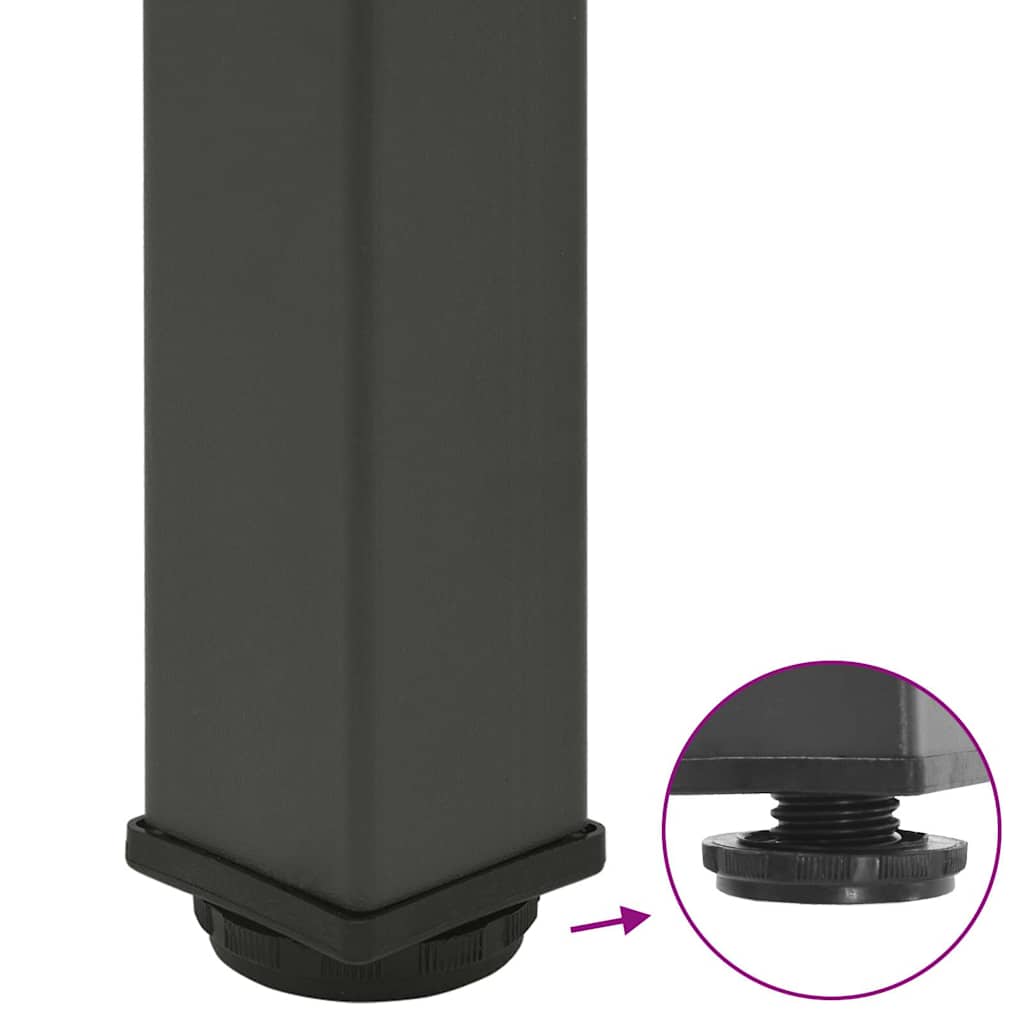 Gambe per tavolo consolle 4 pz Antracite 72-74 cm Acciaio 4012470