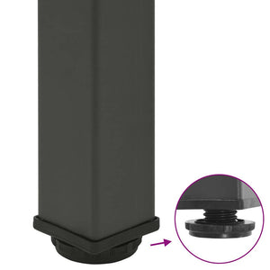 Gambe per tavolo consolle 4 pz Antracite 72-74 cm Acciaio 4012470