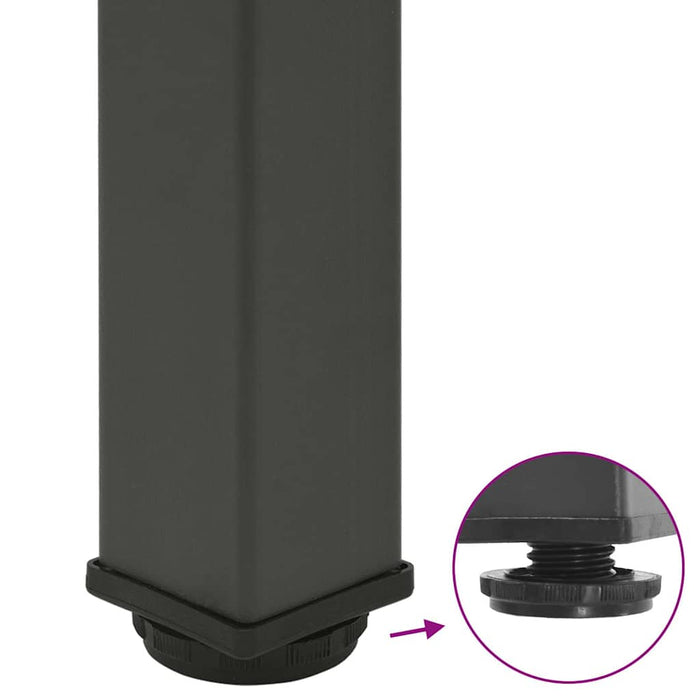 Gambe per tavolo consolle 4 pz Antracite 72-74 cm Acciaio 4012470