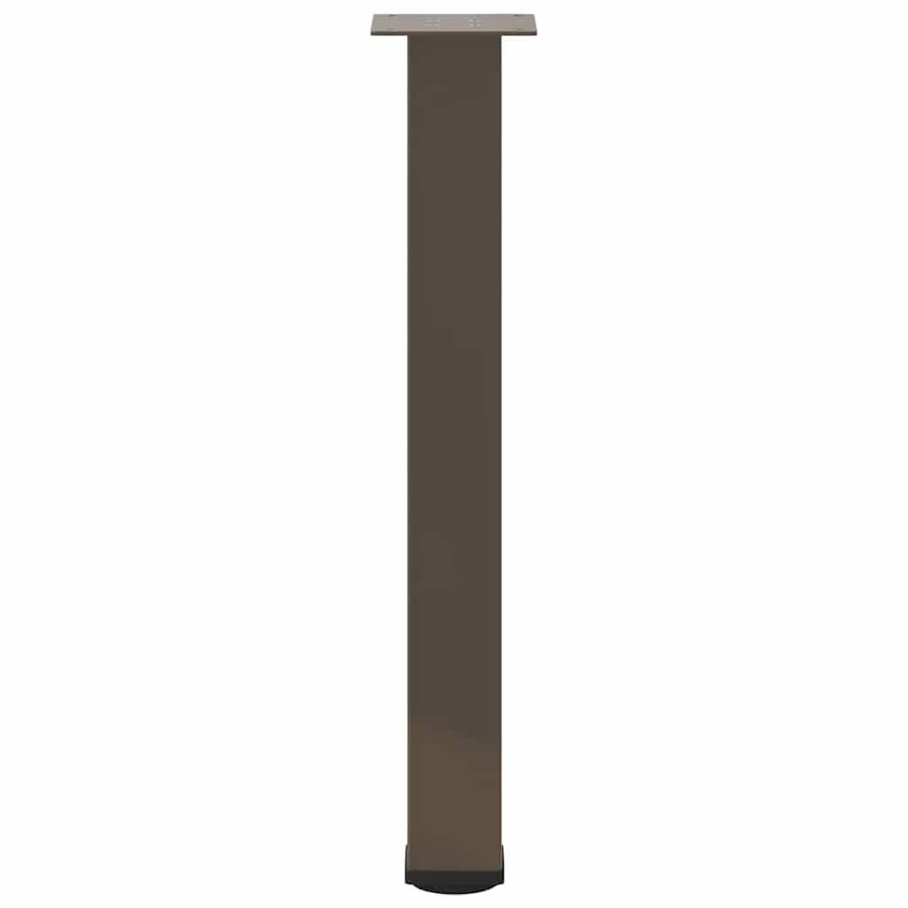 Gambe per tavolo consolle 4 pz in acciaio naturale 72-74 cm