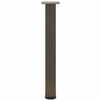 Gambe per tavolo consolle 4 pz in acciaio naturale 72-74 cm