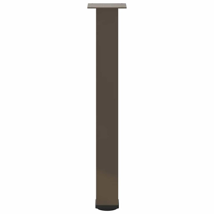 Gambe per tavolo consolle 4 pz in acciaio naturale 72-74 cm