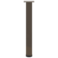 Gambe per tavolo consolle 4 pz in acciaio naturale 72-74 cm