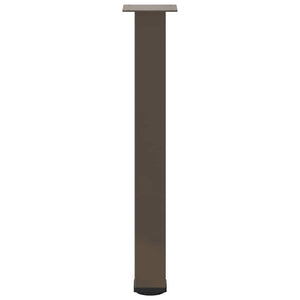 Gambe per tavolo consolle 4 pz in acciaio naturale 72-74 cm