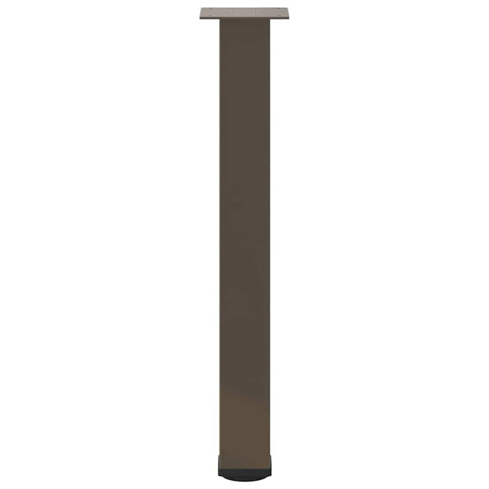 Gambe per tavolo consolle 4 pz in acciaio naturale 72-74 cm