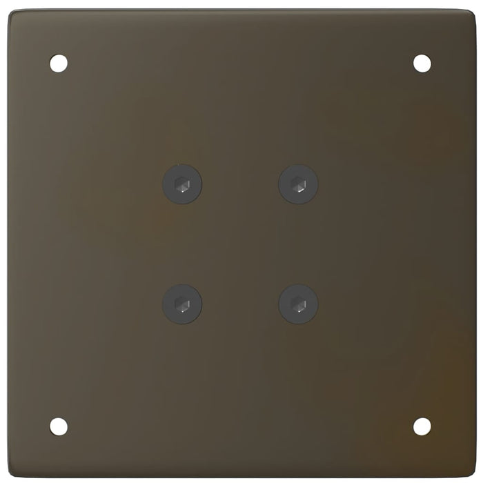 Gambe per tavolo consolle 4 pz in acciaio naturale 72-74 cm