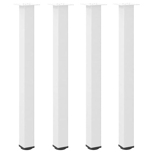 vidaXL Gambe per tavolo da bar 4 pz bianche 90-92 cm in acciaio
