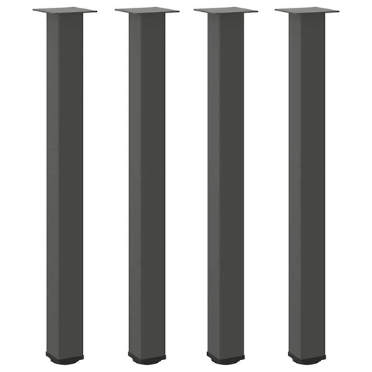 vidaXL Gambe per tavolo da bar 4 pz Antracite 90-92 cm Acciaio