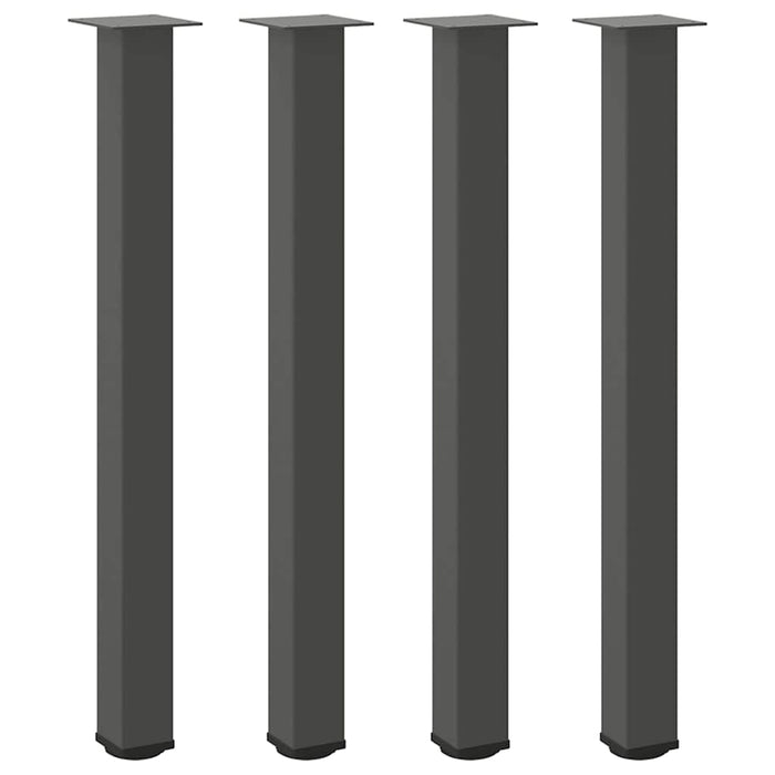 vidaXL Gambe per tavolo da bar 4 pz Antracite 90-92 cm Acciaio