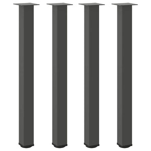 Gambe per tavolo da bar 4 pz Antracite 90-92 cm Acciaio 4012474