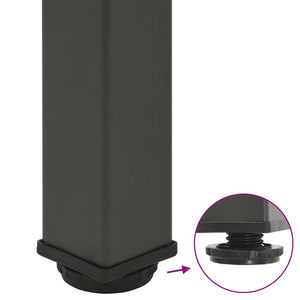 vidaXL Gambe per tavolo da bar 4 pz Antracite 90-92 cm Acciaio