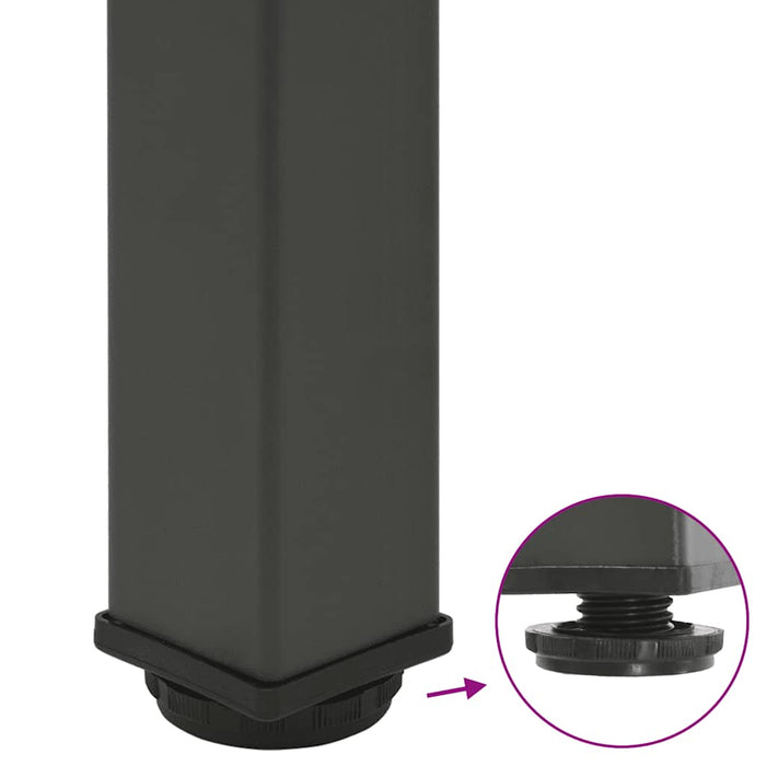 vidaXL Gambe per tavolo da bar 4 pz Antracite 90-92 cm Acciaio