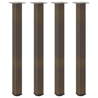 vidaXL Gambe per tavolo da bar 4 pz in acciaio naturale 90-92 cm