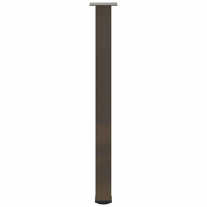 vidaXL Gambe per tavolo da bar 4 pz in acciaio naturale 90-92 cm
