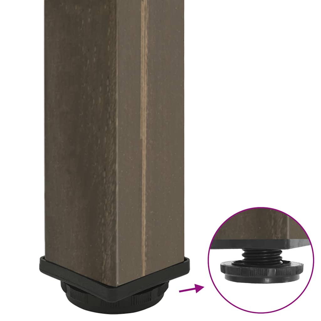 vidaXL Gambe per tavolo da bar 4 pz in acciaio naturale 90-92 cm